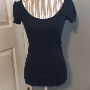 Black knit top